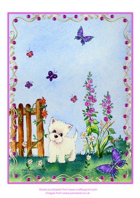 Westie in the Garden Topper