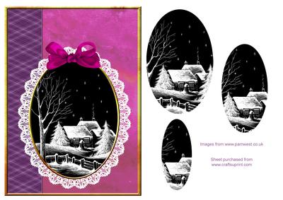 Christmas Cottages with Tartan and Lace Step by Step