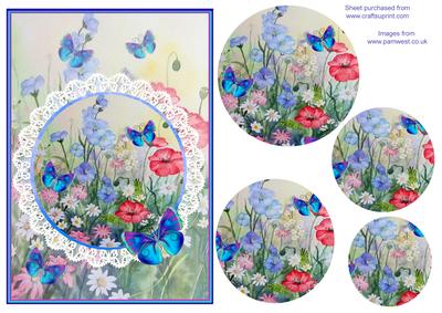 Field Flowers and Butterflies Step by Step Decoupage