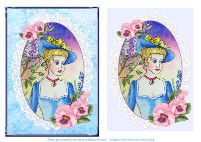 Victorian Lady 1 Decoupage Topper