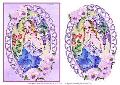 Victorian Lady 2 Decoupage Topper