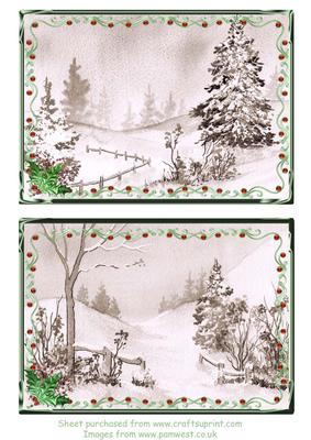 2 Christmas Toppers with Frame and Holly