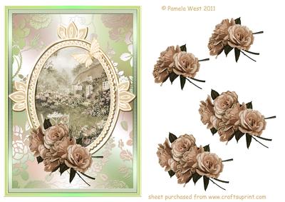 Vintage Faded Roses with Country Garden Decoupage