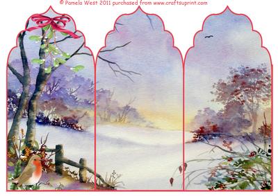 Winter Sunrise Elegant Top Trifold