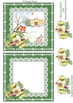 2 Robins with Lace Decoupage Sheet