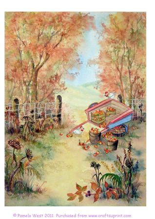 Apple Harvest. Original Watercolour Paintings