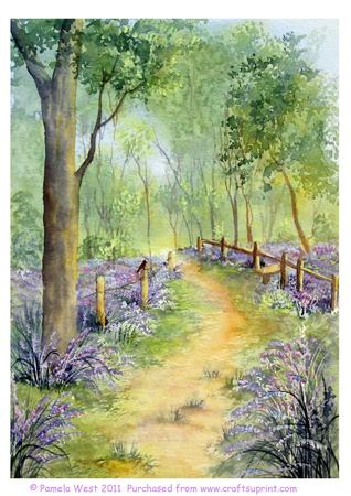 Bluebell Wood, Original Watercolour Painting