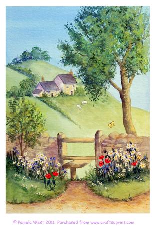 Cotswold Farm Original Watercolour Painting