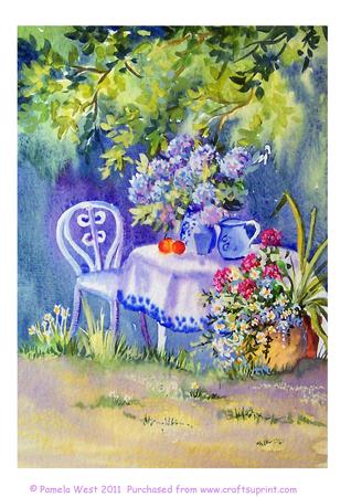 Tea in the Shade Original Watercolour Painting