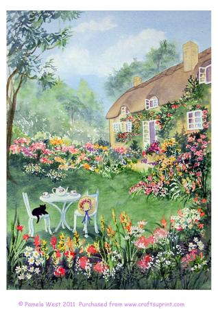 Thatched Cottage Original Watercolour Painting