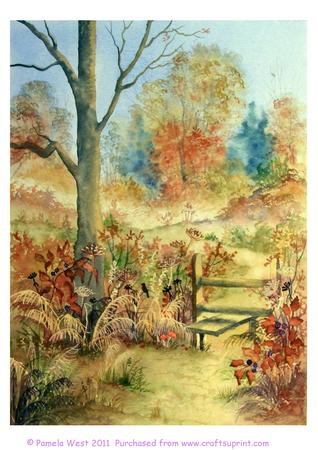 Woods in Autumn 2 Original Watercolour Painting