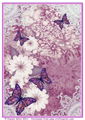 A4 Butterflies and Lace Topper