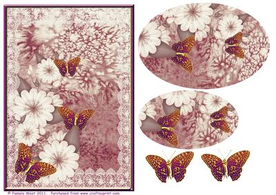 Lace and Butterflies Decoupage