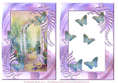 Garden Archway and Butterflies Step by Step Decoupage
