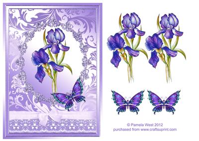 Irises and Butterflies Step by Step Decoupage