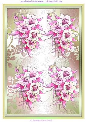 Aquilegia Watercolour Background Paper
