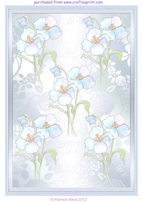 Blue Poppy Watercolour Vellum