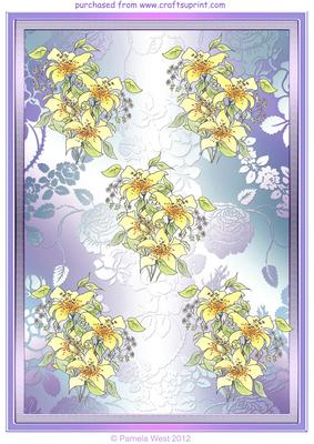 Lilies Watercolour Background 2
