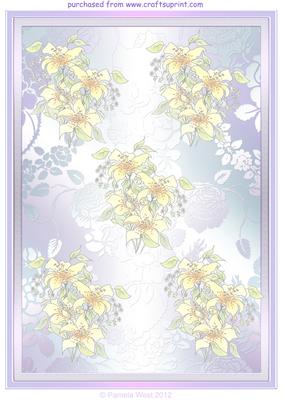 Lilies Watercolour Vellum 2