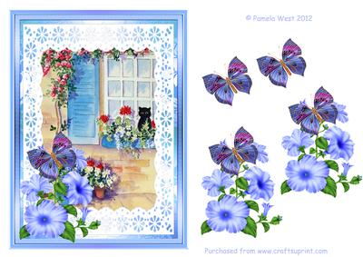 Watercolour Cottage Garden 3 Decoupage Sheet