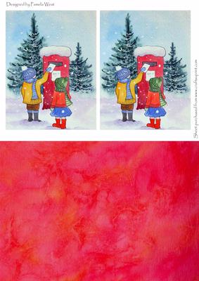 Posting a Letter Topper and Background