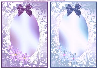 Daisies and Bows Card Front Set 1
