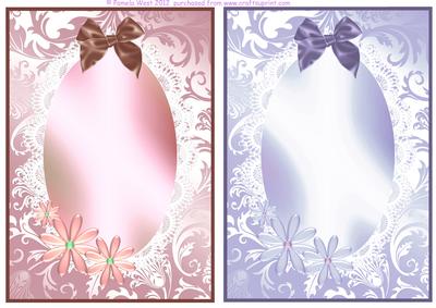 Daisies and Bows Card Front Set 3