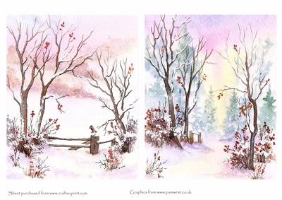 Winter Scenes Toppers1 from Original Art