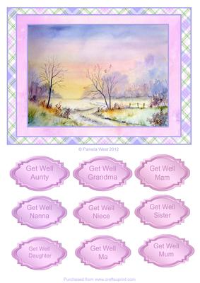 Morning Mist Get Well Card with Female Sentiments