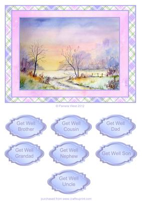 Morning Mist Get Well Card with Male Sentiments