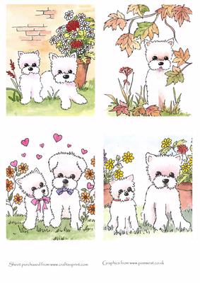 4 Cute Westie Toppers