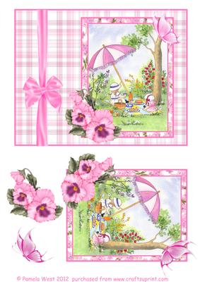 Picnic in the Garden Decoupage Sheet