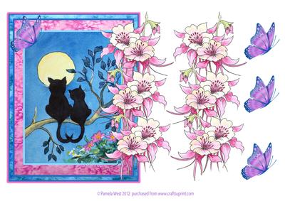 Over the Edge Cat Sweethearts, Flowers & Butterflies