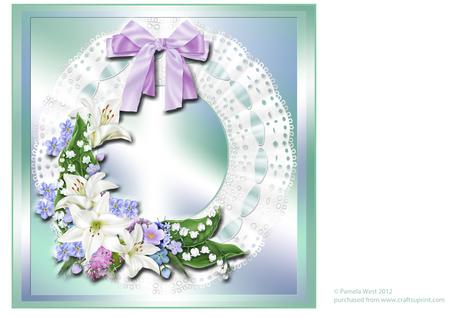 8x8 Doily and Lily Card Kit Decoupage