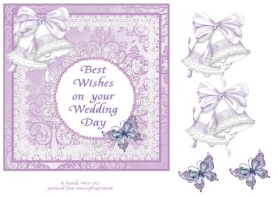 Best Wishes on Your Wedding Day Card Topper