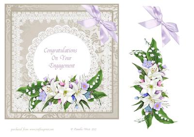 Congratulations Engagement Card with Lilie