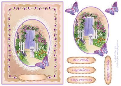 Westie by the Blue Door Step by Step Decoupage