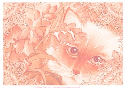 Cat and Bluebells Backing Paper 4