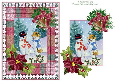 Mr and Mrs Snowman Decoupage Topper