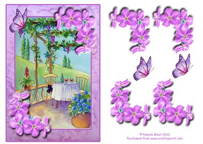 Tea on the Terrace Decoupage Sheet