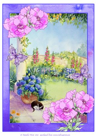 A4 English Country Garden with Anemones Mini Kit
