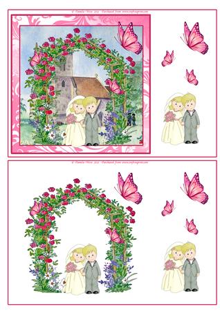 Church Wedding with Rose Arch and Butterflies Mini Kit