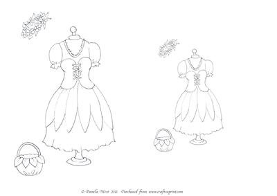 Digistamp Fairytale Dress 1