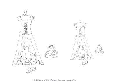Digistamp Fairytale Dress 2