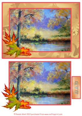 Autumn Spendour Decoupage Card Topper