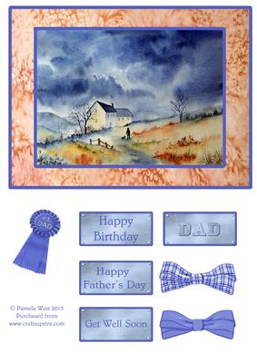 Yorkshire Farm Male Occasion Card Topper