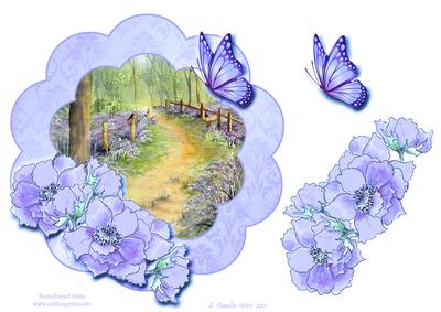Bluebell Wood with Anemones Floral Framed Scene