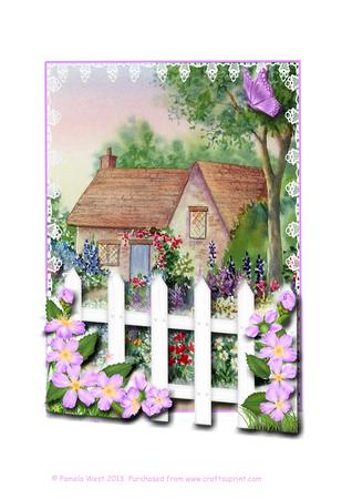 Picket Fence with Cottage Garden Mini Kit