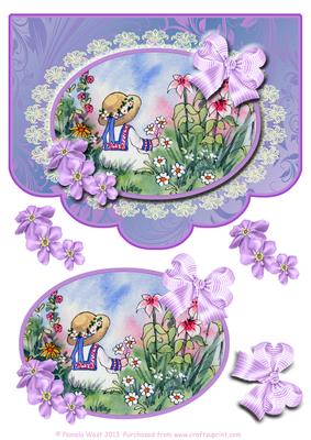 Picking the Flowers Scalloped Edge Envelope Topper