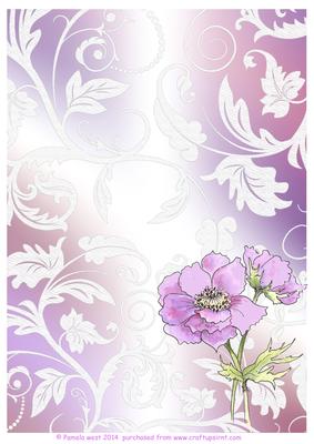 Anemone and Lace Watercolour Backgrounds